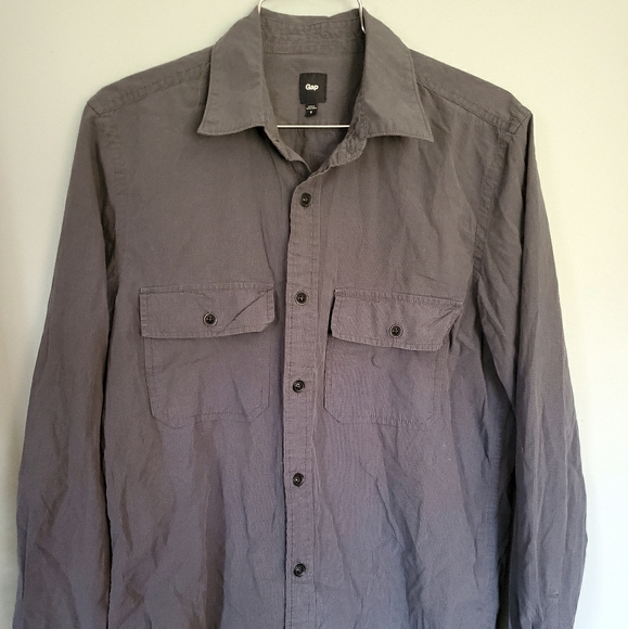 Gap Gray Checkered Button-down - Picture 1 of 6
